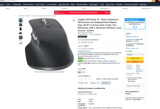 Ratón Logitech MX Master 3S Inalámbrico Performance con Desplazamiento Rápido Ergo 8K DPI Funciona sobre Cristal Clics Silenciosos a solo 77€