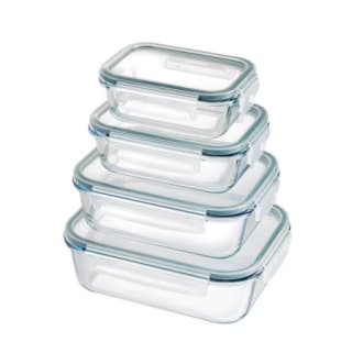 Set 4 recipientes vidrio borosilicato por 13,33€