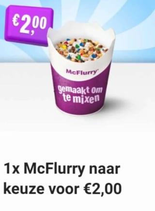 Alle smaken McFlurry voor €2 bij McDonald's