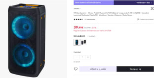 NK Bass Speaker Altavoz Portátil Bluetooth por 39,99€ (cuenta nueva por 27,99€)