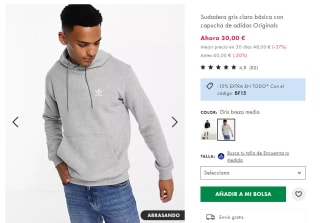 Adidas originals sudadera vintage por 25,50€
