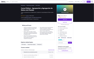 Curso Python agrupación y agregación de datos con Pandas Gratis