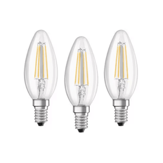 3 Osram Lámpara LED Base Classic B forma vela con casquillo E14 2700 Kelvin por 5,99€