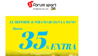 Hasta 35% descuento extra desde forum sport