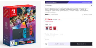 Consola Nintendo Switch OLED + Juego Mariokart 8 + 3 meses online por 304,90€