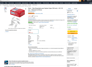 Dohe Clips Niquelados para Sujetar Hojas 100 Unidades Nº 2 32 mm por solo 0,80€