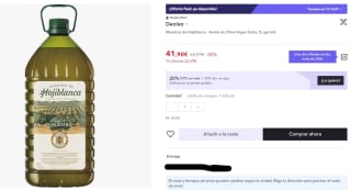 5 litros Aceite oliva virgen extra La Flor Malaga y Hojiblanca por 29,33€