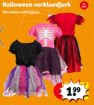 Halloween jurkjes voor €1,99 bij Kruidvat