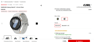 Samsung Galaxy Watch7 - smartwatch - 44mm - voor €249 bij de Mediamarkt