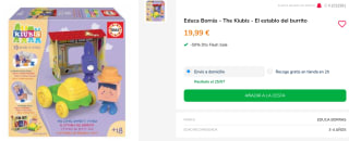 Educa Borras El Establo Del Burrito (2 Personajes + Tractor) The Kiubis por 10€