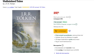 Unfinished Tales J. R. R. Tolkien voor €25,91 bij Bol