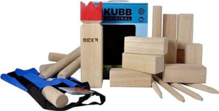 Kubb Viking Original Rubberhout Rode Koning familiespel voor €24,99 bij Bol.com