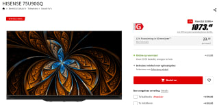 Hisense 75 Inch SmartTv voor €1.073 bij Mediamarkt