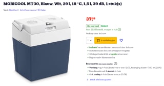 Mobicool T30 thermo-elektrische koelbox voor €37,99 bij Bol.com