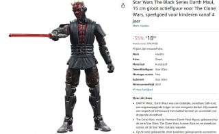 Darth Maul - Star Wars Black Series Action Figure (15 cm) voor €18,88 bij Amazon