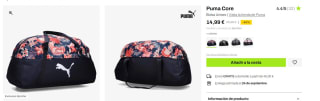 Bolsa deportiva de la mara Puma por tan sólo 14,99€