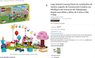 Set Lego Animal Crossing Fiesta de cumpleaños de Azulino por 11,99€