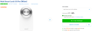 Nuki Smartlock 3.0 Pro voor €229 bij Coolblue