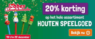 20% korting op al het houten speelgoed bij Lobbes