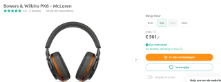 Bowers & Wilkins Px8 McLaren Edition (Grijs, Oranje) voor €561 bij Artandcraft