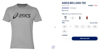 Ropa deportiva de la marca Asics desde solo 4€ alucina