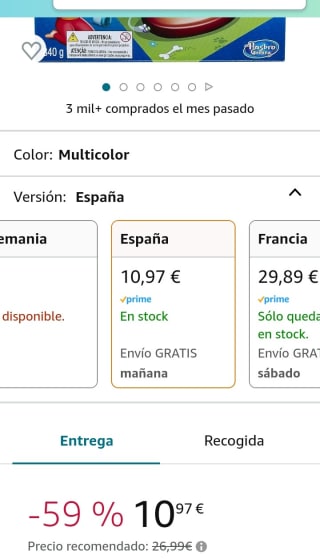 Hasbro Gaming Juego Infantil Caca Chaf por 10,97€.