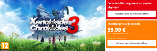 Jeu Xenoblade Chronicles 3 sur le Nitendo eShop à 59,99€