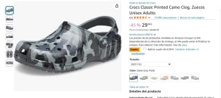 Zuecos Crocs Classic Printed Camo Clog por 23,40€