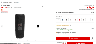 JBL Flip 6 luidspreker voor €78,40 bij de Mediamarkt