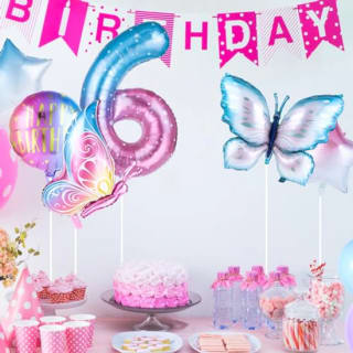 Decoración Globos de papel de aluminio 6 años por 0,99€