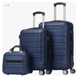 Juego de 3 Maletas ABS Semirigidas con Candado y 4 Ruedas por 54.82€ (Cuenta Nueva 42.82€)