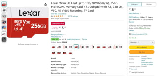 Lexar Micro SD Card for only £15.19