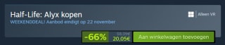 Half-Life: Alyx VR game voor €20,05 via Steam