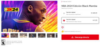 NBA 2K24 Edición Black Mamba por $20 en Nintendo Perú