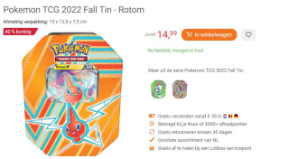 Pokémon Fall Tin - Rotom - Pokémon Kaarten voor €14,99 bij Lobbes