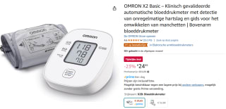 OMRON X2 Basic Bloeddrukmeter Bovenarm voor €24,65 bij Amazon