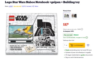 LEGO® Star Wars Naboo Starfighter Schrijfset voor €11,16 bij Bol