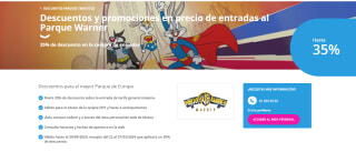 Por ser de la Mutua 35% descuento en tu entrada del Parque Warner