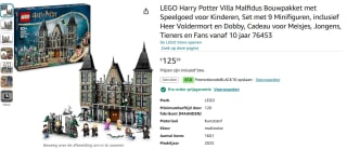 LEGO Harry Potter Villa Malfidus (76453) voor €115,83 bij Amazon