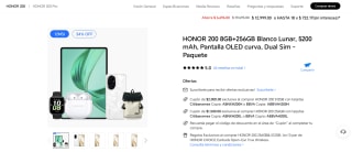 Paquete Especial Honor 200 256GB + Pad X8a + Watch y más