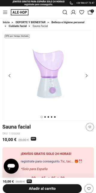 Sauna facial por 10€