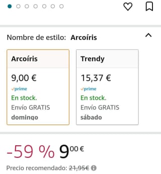 Nancy - Un Dia con mascarilla de Arcoiris por 9€.