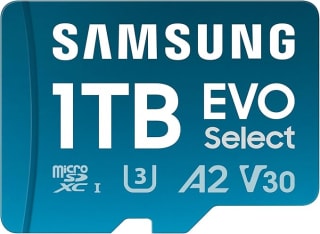 Samsung Tarjeta MicroSD EVO Select 2023 de 1 TB, Velocidad de Lectura, 160 MB/s y 120 MB/S de Escritura por 74,99€