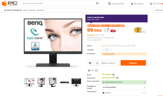 Monitor Benq modelo GW2283 21.5" por 99,98€