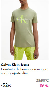 CALVIN KLEIN - Camisetas hombre por 19€