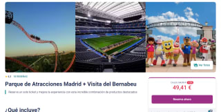 Parque de Atracciones Madrid + Tour del Bernabéu por solo 49,41€