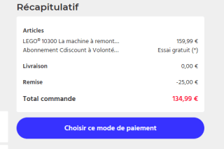 LEGO 10300 Back to the Future tijdmachine voor €134,99 dmv codes bij Cdiscount