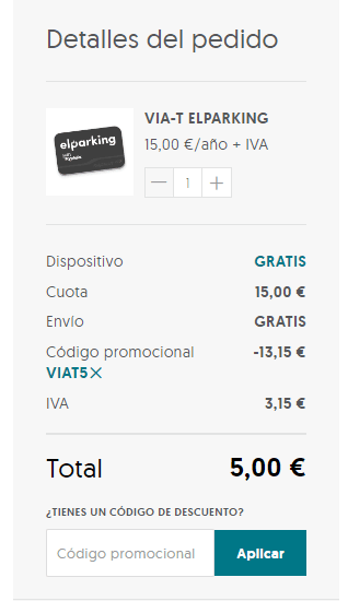 Oferta Via-T por 5€ tarjeta para viajar