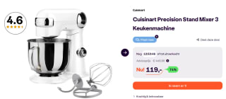 Cuisinart Precisie Keukenmachine - 5.2L voor €119 bij iBOOD