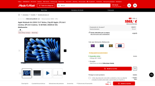 Macbook Air 2024 13.6" Retina por 1.069€